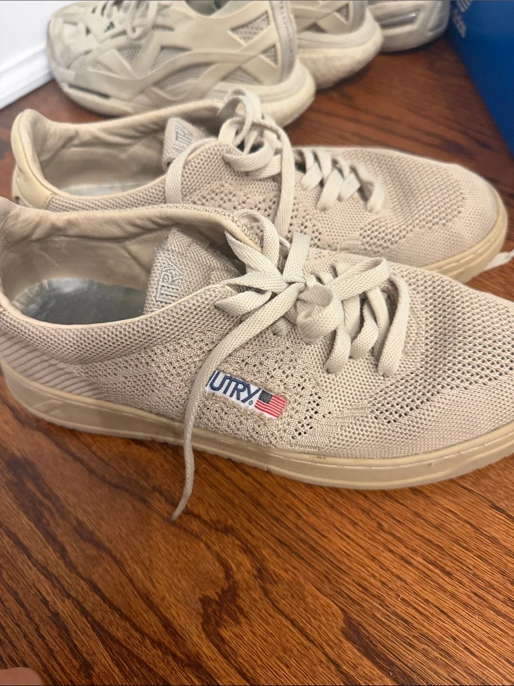 Autry Beige Knit Men’s Casual Sneakers size 42
